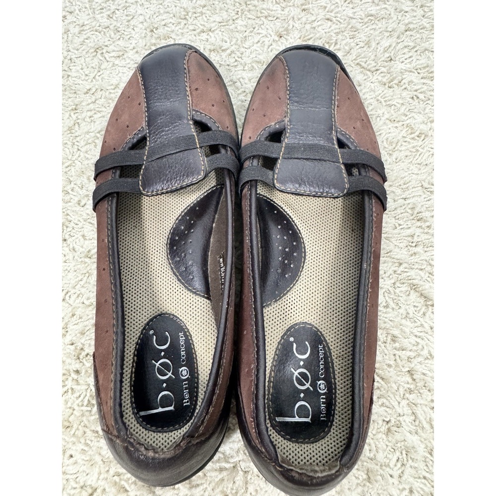 BOC Womens Maiken Slip On Mary Jane Ballet Flat Shoes Size 8 Brown Suede Comfort - Picture 6 of 12
